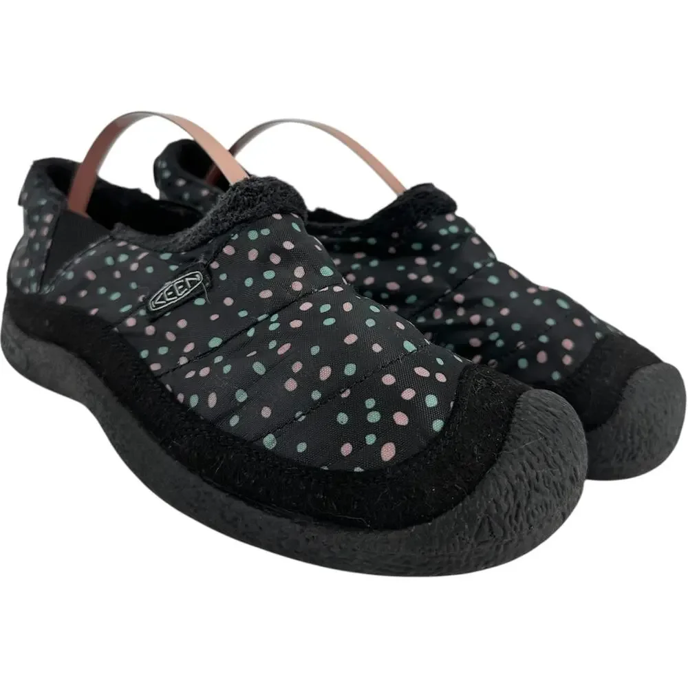 Keen Howser II Slipper Fleece Lined Slip-On Anti-Odor Black Beveled Glass 6
